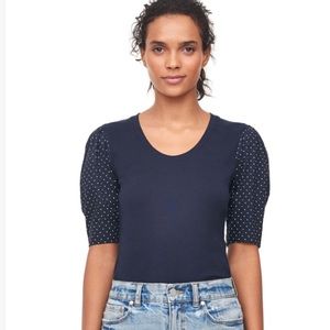 La Vie Rebecca Taylor dahlia dot rib shirt